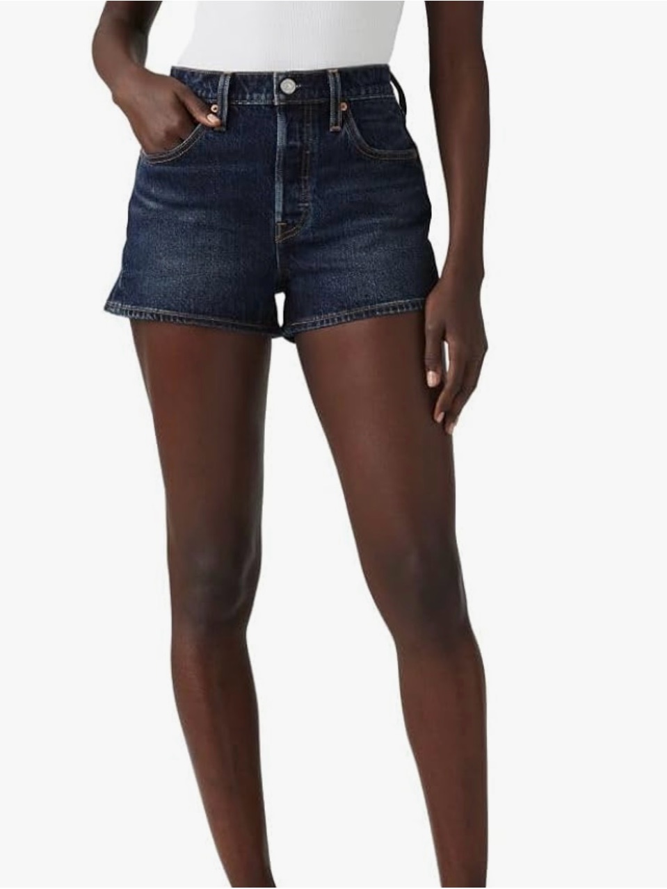 Levis Dark Indigo HighRise Denim Shorts